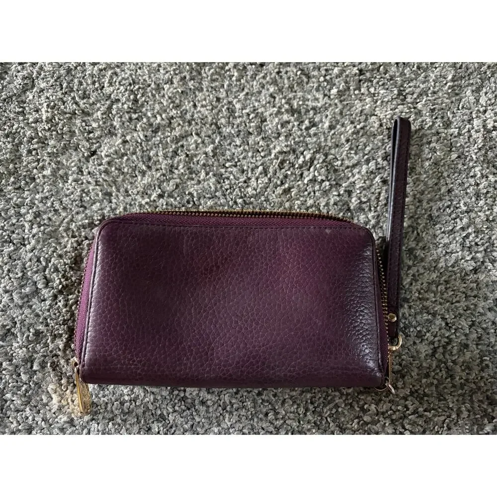 Michael Kors eggplant plum wallet wristlet